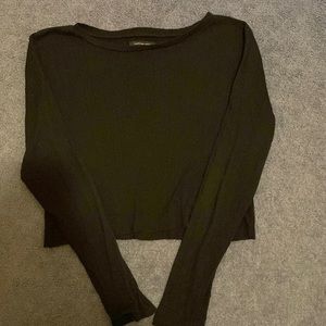 American Eagle cropped black long sleeve